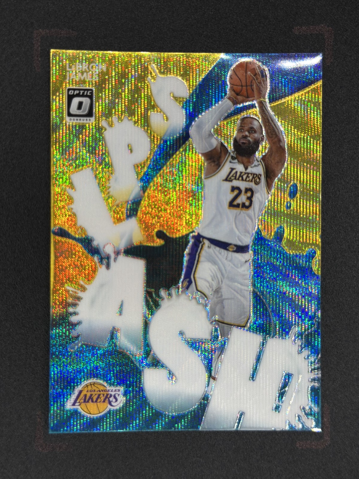 2020-21 Donruss Optic LeBron James SSP Splash! Gold Wave #13 Lakers