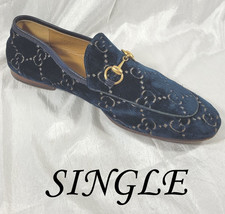 Gucci Men's Jordaan Horsebit Blue Velvet Loafer - SINGLE LEFT for Amputee - Sz 9