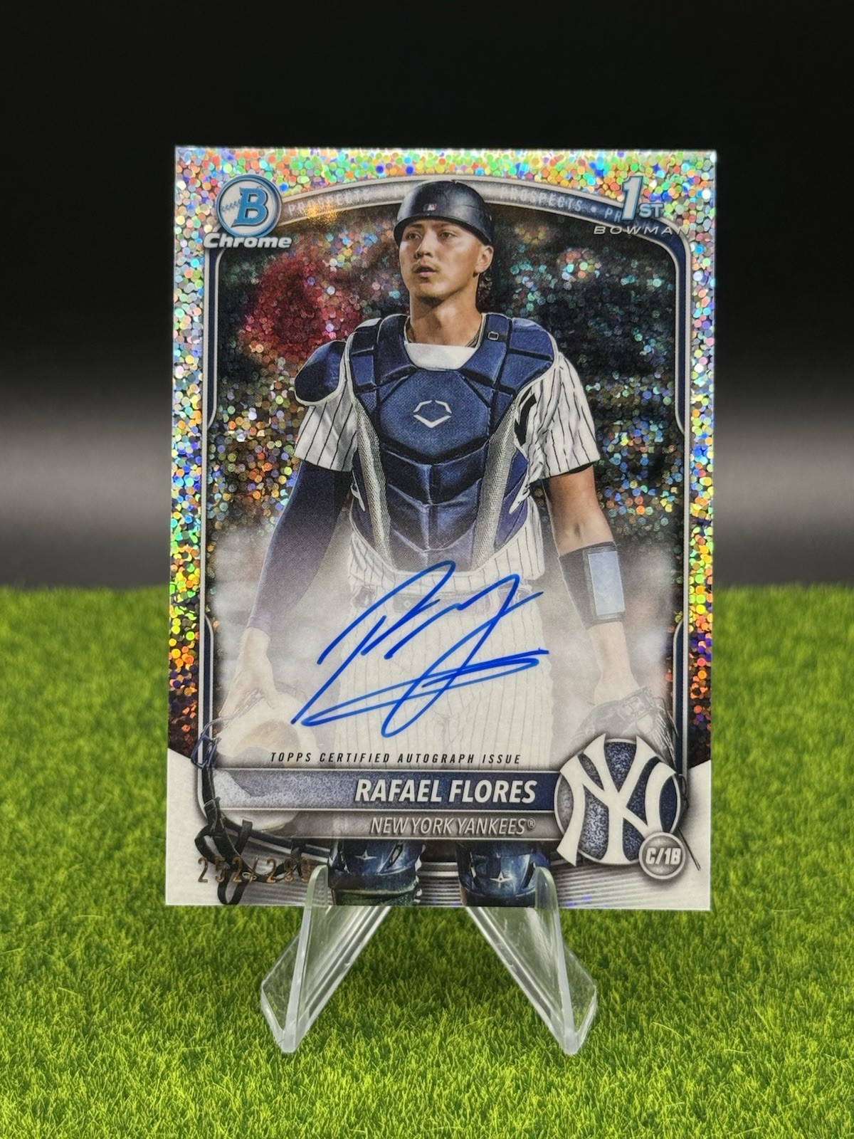 2025 Bowman Rafael Flores Chrome Auto Speckle Refractor 1st #252/299