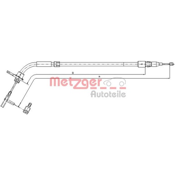 Metzger 10.9333 Seilzug Feststellbremse FüR Mercedes Benz A Klasse B W169 W245-image