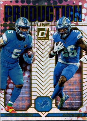 2025 Donruss #2 David Montgomery / Jahmyr Gibbs Production Line