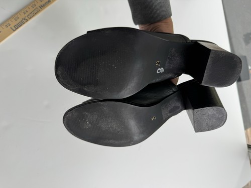 Y2K Steven By Steve Madden Sayzar tacco grosso plateau 10 nero ufficio punta aperta - Foto 9 di 10