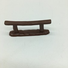 Hasbro Weebles West Ranch Brown Doll Bench Log Look Accessory 1974
