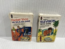 Hoyle Television 50's 60"s Pocket Trivia Card Games Decks Vintage 1984