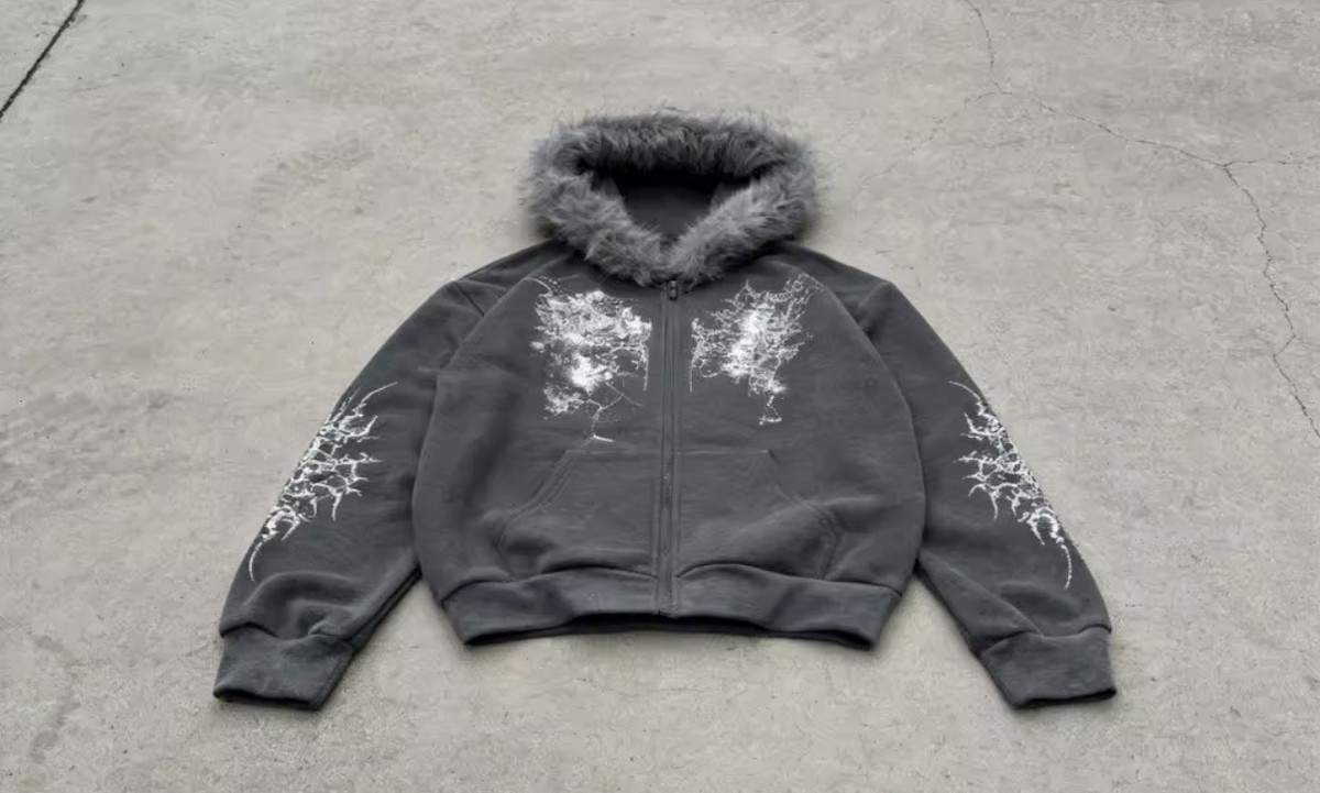ジャケット・アウター SLY grunge fur mods coat y2k BLK y2k Karrram Japanese Y2K Fur Coat For Women Vintage Black Hooded