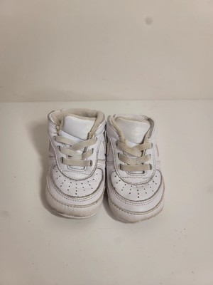 Nike Air Force 1 White Soft Bottom Crib Shoe Infant Toddler 325337-111 Size 3C