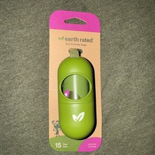 Earth Rated Dog Waste Bag Leash Dispenser with 15 Lavender Scented Bags Set of 6