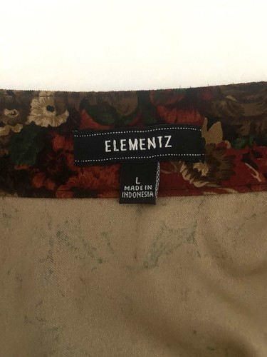 ELEMENTS Women’s Velvet Orange Long Sleeve 2 Piece Set Sz L - Picture 9 of 15