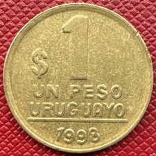 Uruguay 1998 Copper-Aluminum-Nickel 1 Peso Uruguayo. Jorge Nicastro. KM# 103.2