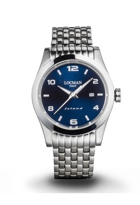 LOCMAN Island Uhr 0613A02S-00BLWHB0 Blue mit Stahlband