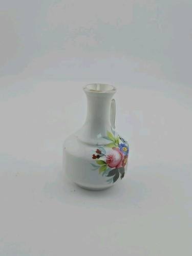 VINTAGE Small Miniature Ceramic Floral Hand Painted Bud Vase Home Decor Gift - Picture 6 of 12