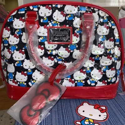 Hello Kitty Loungefly Dome Bag All Over Enamel Embossed - Rare & Brand New!
