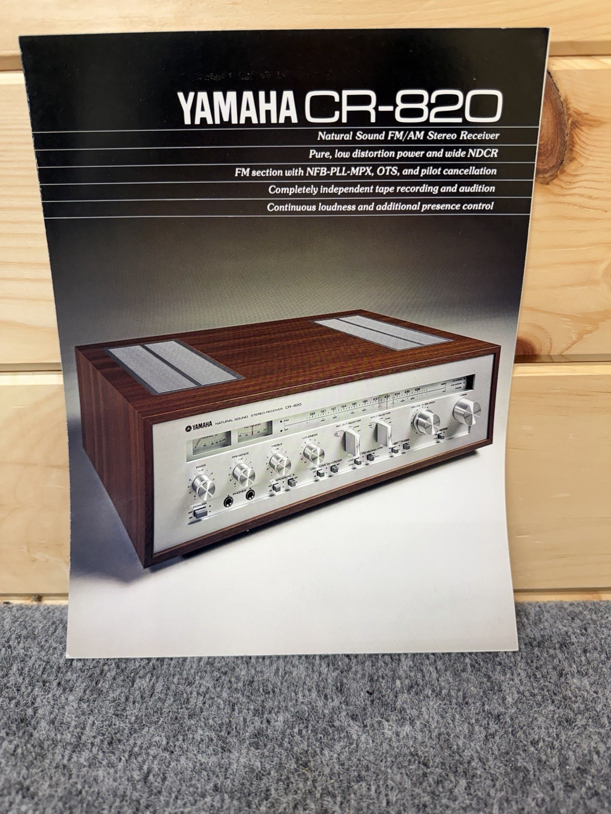 ⭐️ Original Yamaha CR-820 Stereo Receiver Dealer Sales Brochure - Beautiful!