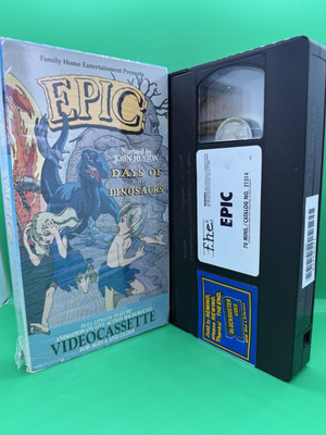 EPIC DAYS OF THE DINOSAURS (1985) VHS VCR VINTAGE 80s ANIMATED MOVIE F.H.E.