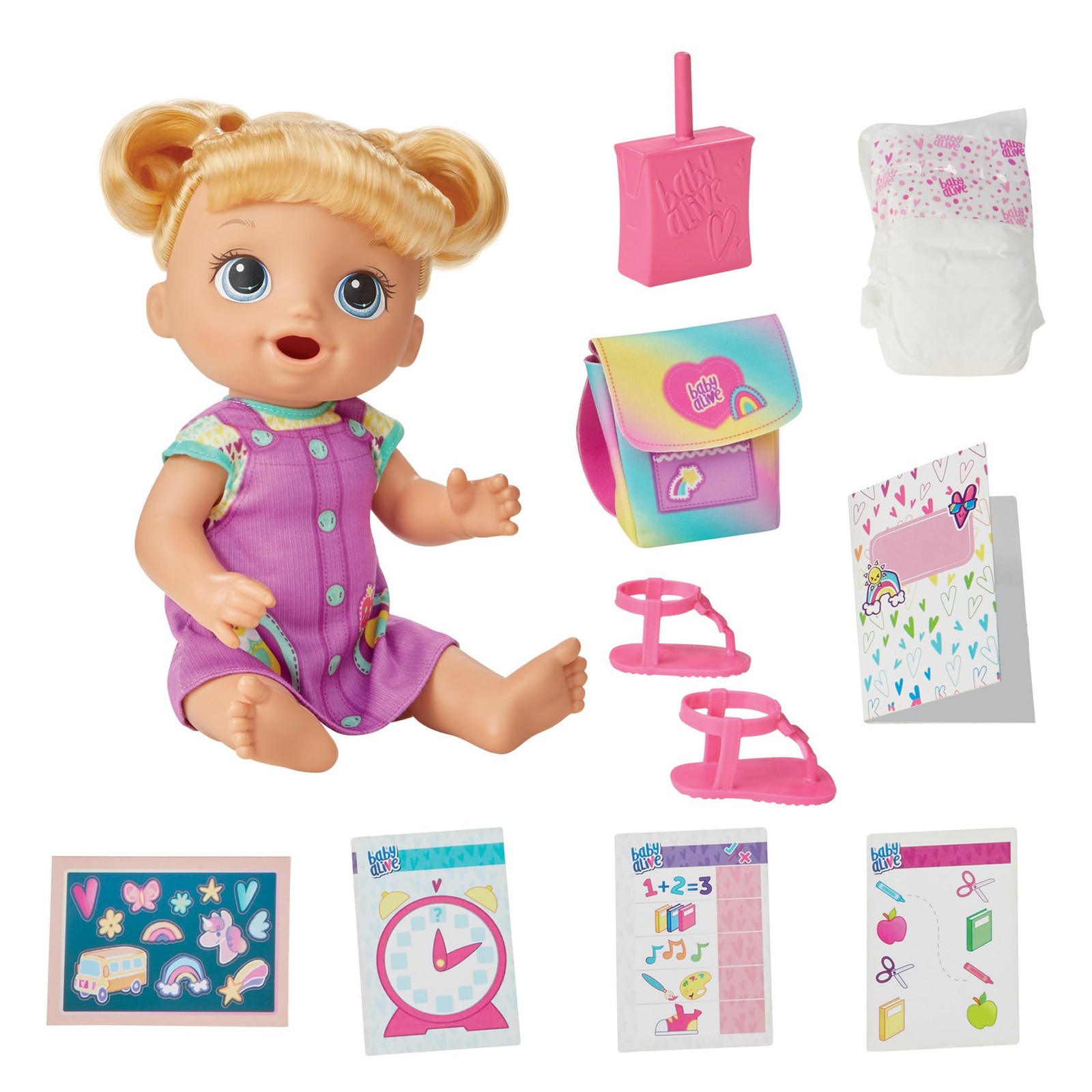 Baby Alive Time for School Doll Set, 12 Inch, Back 12 Inch (