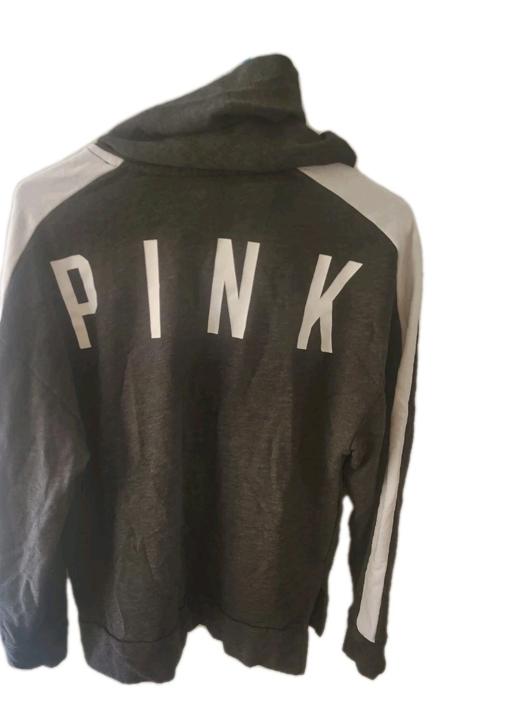 UNDERCOVER Felpa con cappuccio Victoria's Secret ROSA stringata grigia e bianca taglia small 2017