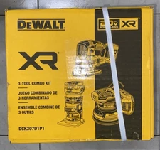 DEWALT DCK307D1P1 20V MAX XR 3-Tool Brushless Woodworking Power Tool Combo Kit