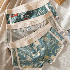 Trunks for Men Soft Fabric Print Boxers Breathable for Everyday Comfort