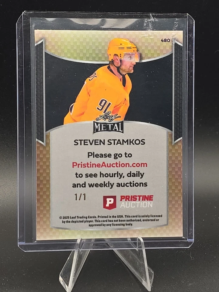 2025 Leaf Metal Steven Stamkos 1/1 PRISTINE AUCTION EXCLUSIVE - Image 2 of 3