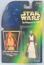 1997 Star Wars POTF BEN OBI-WAN KENOBI Collection 1 Holo Green Card Kenner NEW