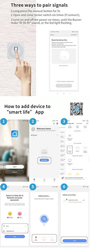 Zigbee 3.0 16A Smart Switch Mini Smart Switch Wifi, Modulo Interruttore, Compati - Immagine 4 di 4