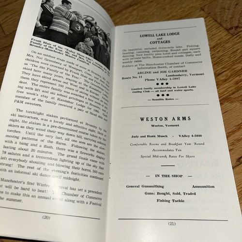 Manchester Vermont 1959 Cámara de Comercio guía libro hoteles/esquí/empresas - Imagen 9 de 24