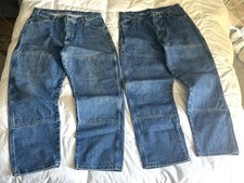 Vintage Dickies Denim Double Knee Jeans Work Carpenter Pants 34x30 2 Pairs
