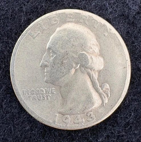 1943 Washington Quarter, silver, INV: 2168, Combined shipping