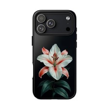 Stargazer Lily Flower White Pink  Phone Ink Case for iPhone/Galaxy/Pixel