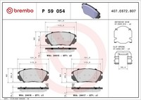 Brembo Bremsbelagsatz, Scheibenbremse P 59 054 FüR Opel Saab Chevrolet