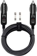 Heavy-Duty 20A 10Ft / 3.05M 14 AWG Male to Male Plug Cigarette Lighter Charger C