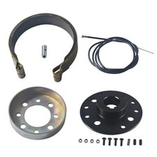 Rear 4" Drum Brake Band Pin with 65" Cable for Go Kart 1" Bore  1/4" Keyway