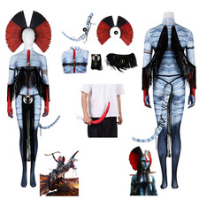 Avatar:Fire and Ash‎ Varang Cosplay Costume Jumpsuit Bending knife Roleplay Prop