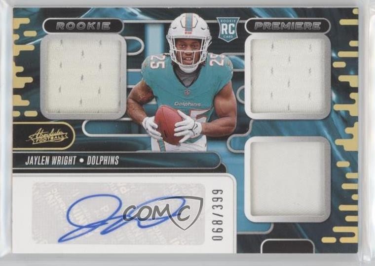 2024 Panini Absolute Rookie Premiere Materials 68/399 Jaylen Wright Auto RC 0xi8