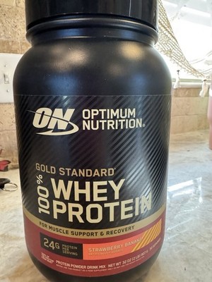 Gold Standard  100% Whey Protein, Strawberry Banana, 2 lb (907 g)