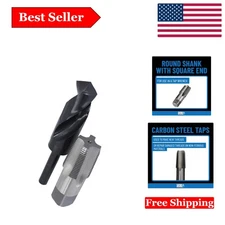 Durable 1" NPT Carbon Steel Tap and 1-5/32" Drill Bit Set – Compact & Convenient