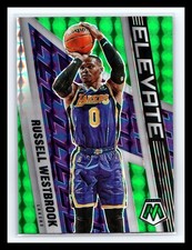 2021-22 Panini Mosaic - Elevate - Green Mosaic Prizm Holo #22 Russell Westbrook