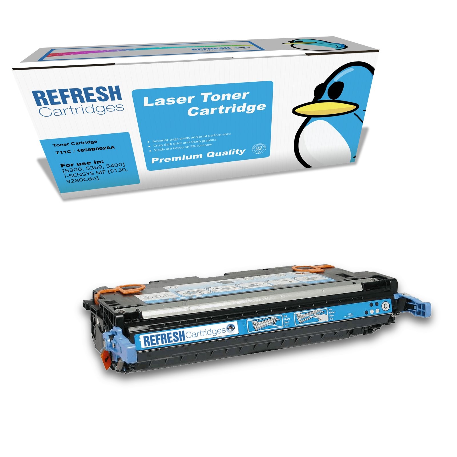 Refresh Cartridges Cyan 711C/1659B002AA Toner Compatible With Canon Printers