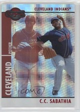 2008 Topps Co-Signers Hyper Plaid Red 86/100 CC Sabathia #020 HOF 02v3