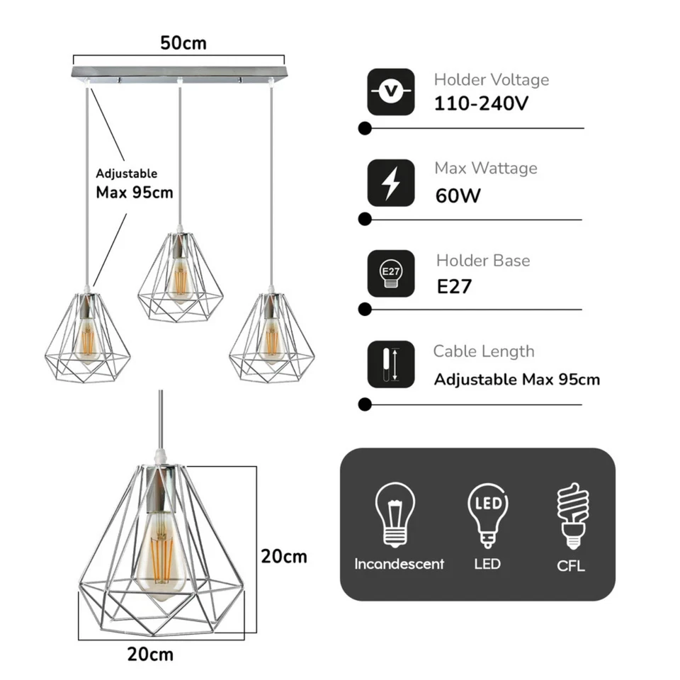 plug in cable pendent lamp