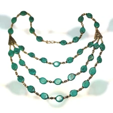 Boho Tribal Howlite Turquoise Multi-Strand Statement Necklace