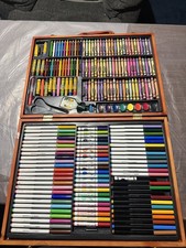 Crayola Artist Box Kit Coloring Case Markers Crayons Colored Pencils Super Tips
