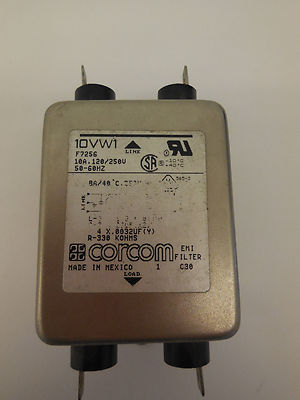 USED CORCOM 10VW1 USPP 10VW1 RFI  POWER LINE FILTER 