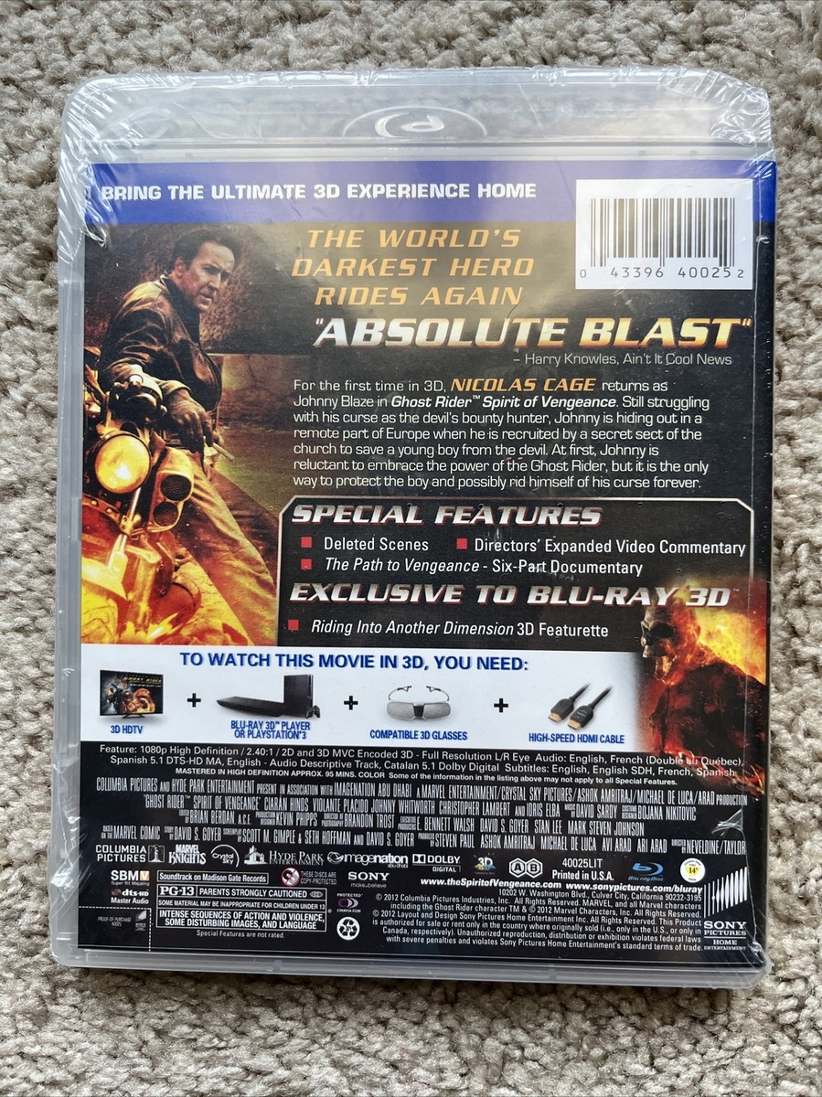 Ghost Rider: Spirit of Vengeance (Blu-ray Disc, 2012, 2-Disc