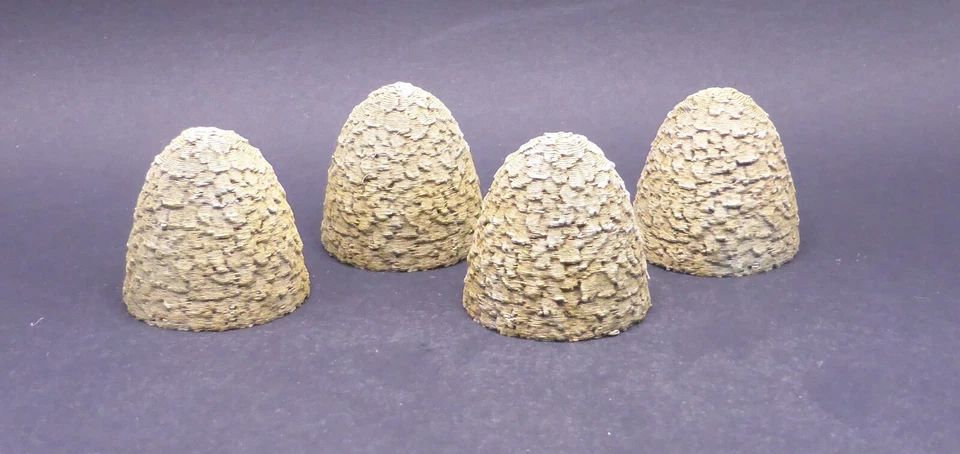 4 x Haystacks 6mm 10mm Painted Wargaming Scenery Terrain Historical Fantasy - Image 3 of 4