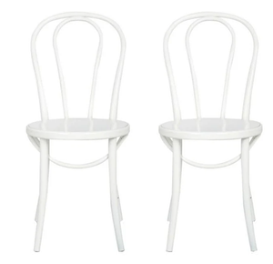 Crate & Barrel White Vienna Dining Bistro Chairs Set of 2 | eBay