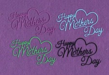 HAPPY MOTHERS DAY  3 die cuts scrapbook cards