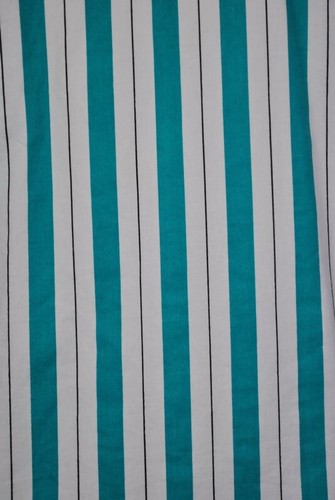 Vintage Turquoise Striped White Collared Button Up Short Sleeves Shirt Size 16 - Picture 10 of 12