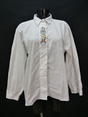 Size 46 costume blouse blouse white cotton Isar costumes with embroidery tb5577