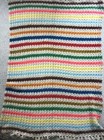 Vintage Colorful Handmade Afghan 58" x 44" Boho Shabby Cottage Core Retro MCM